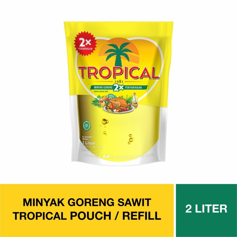 

Minyak Goreng Tropical 2 Liter Pouch/Botol Surabaya