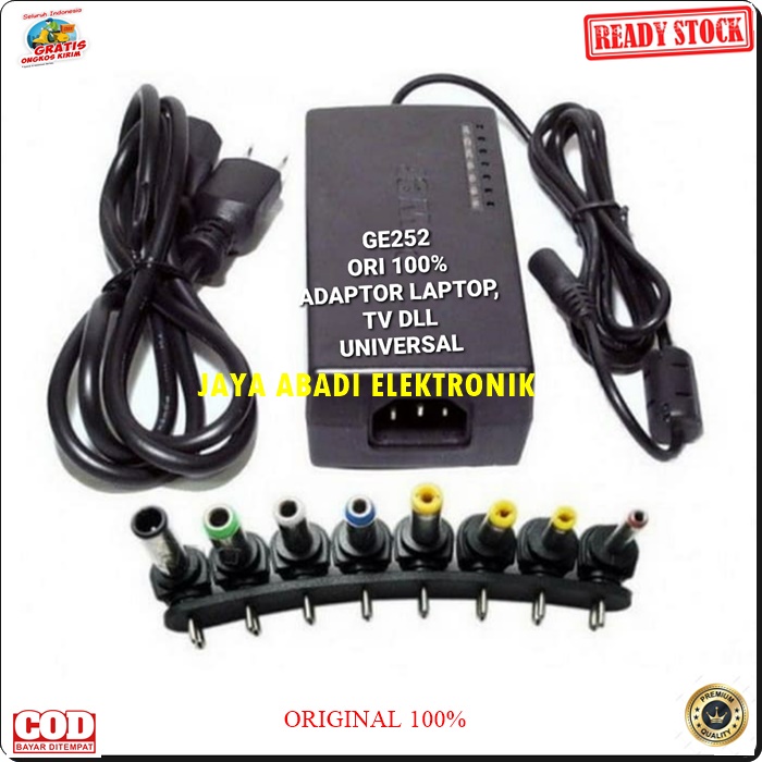 G252 ADAPTOR LAPTOP TV DLL MULTI UNIVERSAL DEKSTOP CHARGE TRAVEL BATRE DUAL DUA MULTI DC AC SOCKET UNIVERSAL INDIKATOR STABILIZER VOLTAGE BISA UNTUK SEGALA JENIS ALAT ELEKTROIK YANG SUPPORT HARGA TERJANGKAU