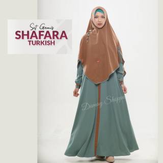  Busana  Muslim  Wanita Gamis  Syari Set Shafara Turkish  