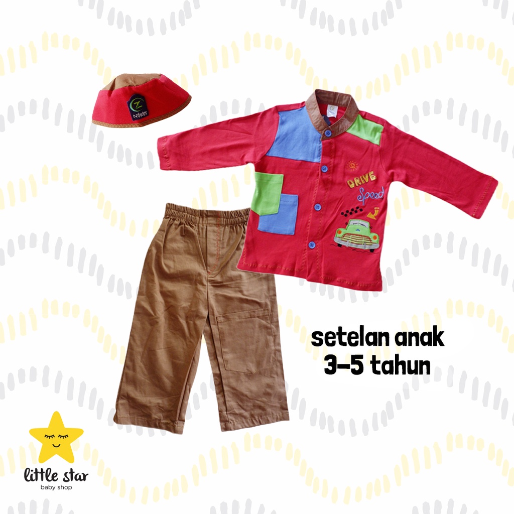 Koko Setelan Lebaran Anak Cowok | Set Baju Idul Fitri Boy