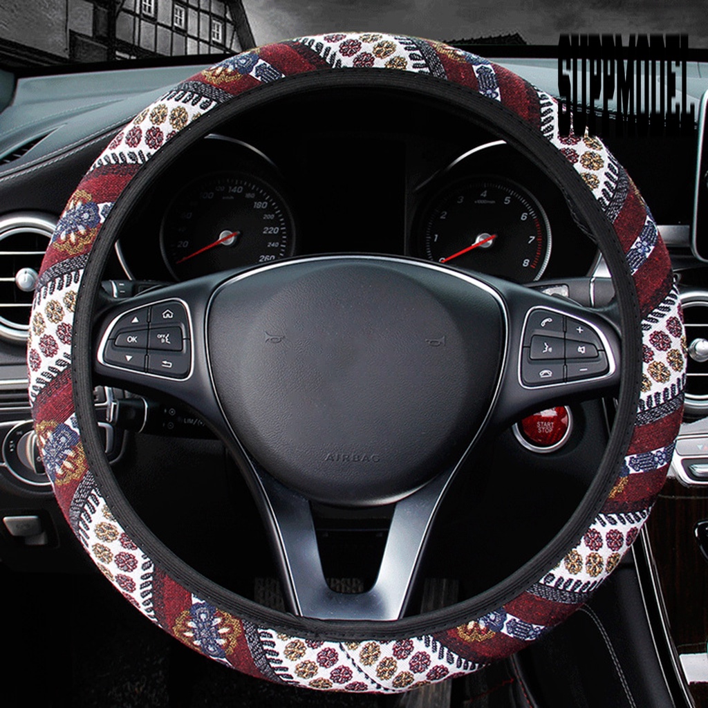Cover Setir Mobil Bahan Linen Breathable Anti Keringat