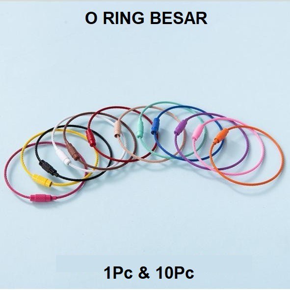 O Ring Besar/Tali Kawat Gantungan Kunci Mobil / Tas Warna-Warni Harga/1Pc