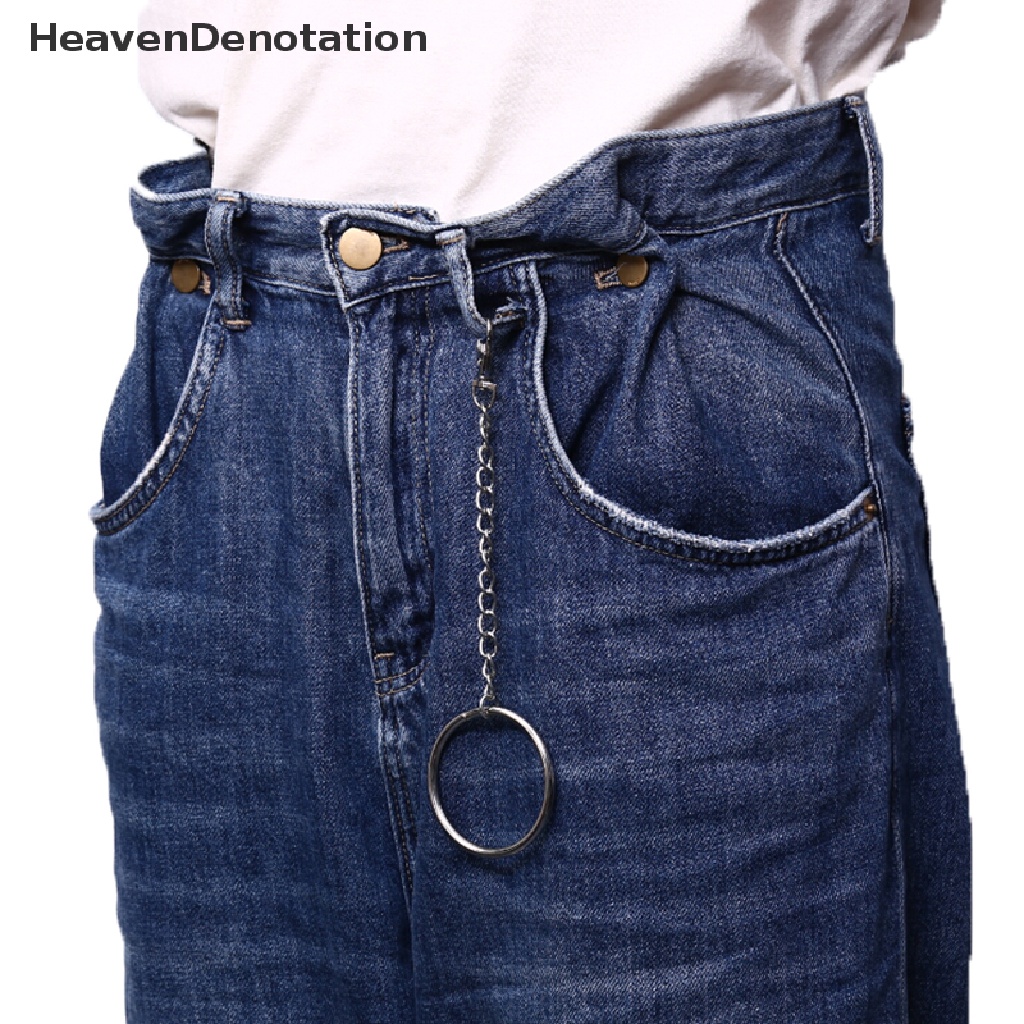 [HeavenDenotation] 20cm Long Metal Wallet Chain Belt Rock Hipster Pant Jean Keychains Big Ring Punk