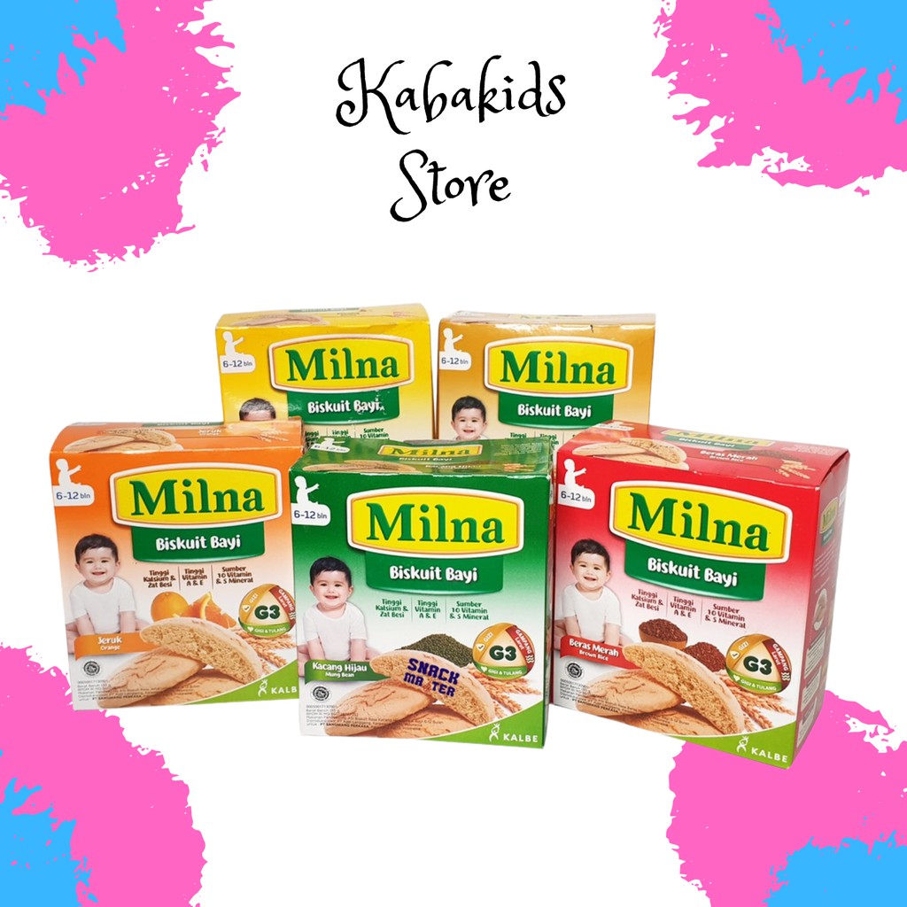 Milna Biskuit Bayi 130 gr Milna Baby Snack Biskuit - Kabakids Store