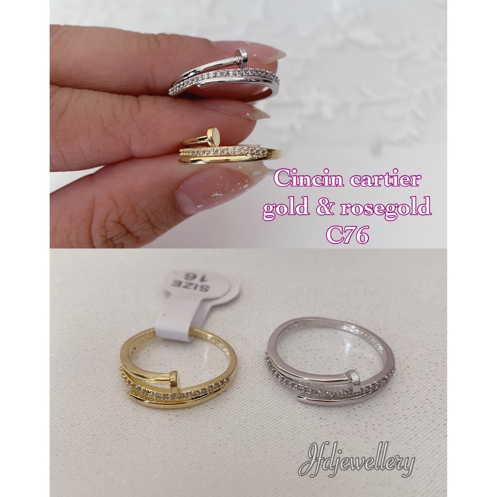 Cincin Titanium cincin korea Cincin cartier paku Size 16,17 - C76