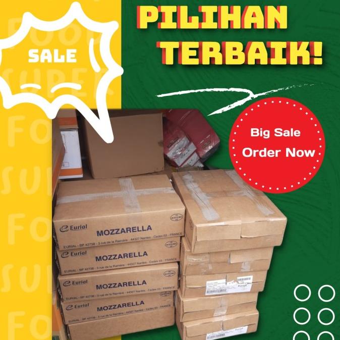

(BISA COD) Keju Mozzarella Block Eurial 10kg TERPERCAYA Kode 1040