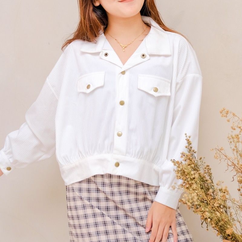 Corduroy Jacket by edmee-Broken White