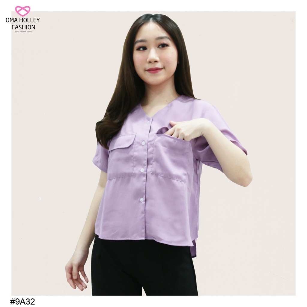 (COD) OH Fashion Kemeja Joan Tshirt Lengan Pendek Premium #9A32-00