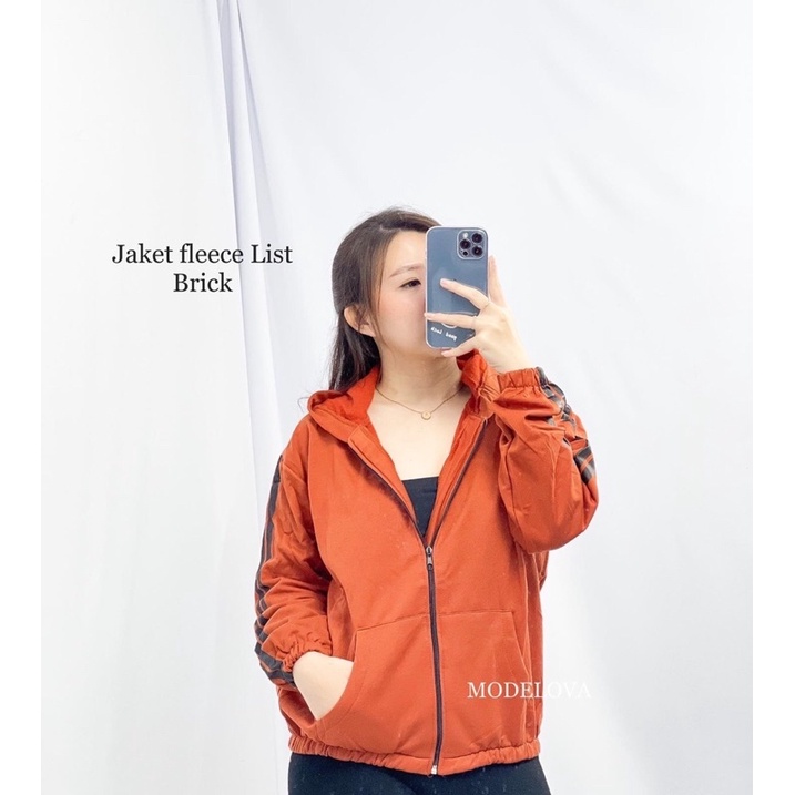 MDLV ~ JAKET FLEECE LIST JAKET CEWEK JAKET HODIE WOMEN HODIE JAKET JAKET LENGAN PANJANG JAKET GOOD QUALITY FASHION WANITA