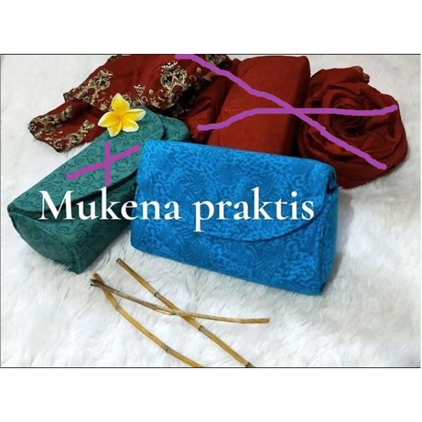 MUKENA RUKUH DEWASA  KATUN RAYON RINGKAS UNTUK BEPERGIAN