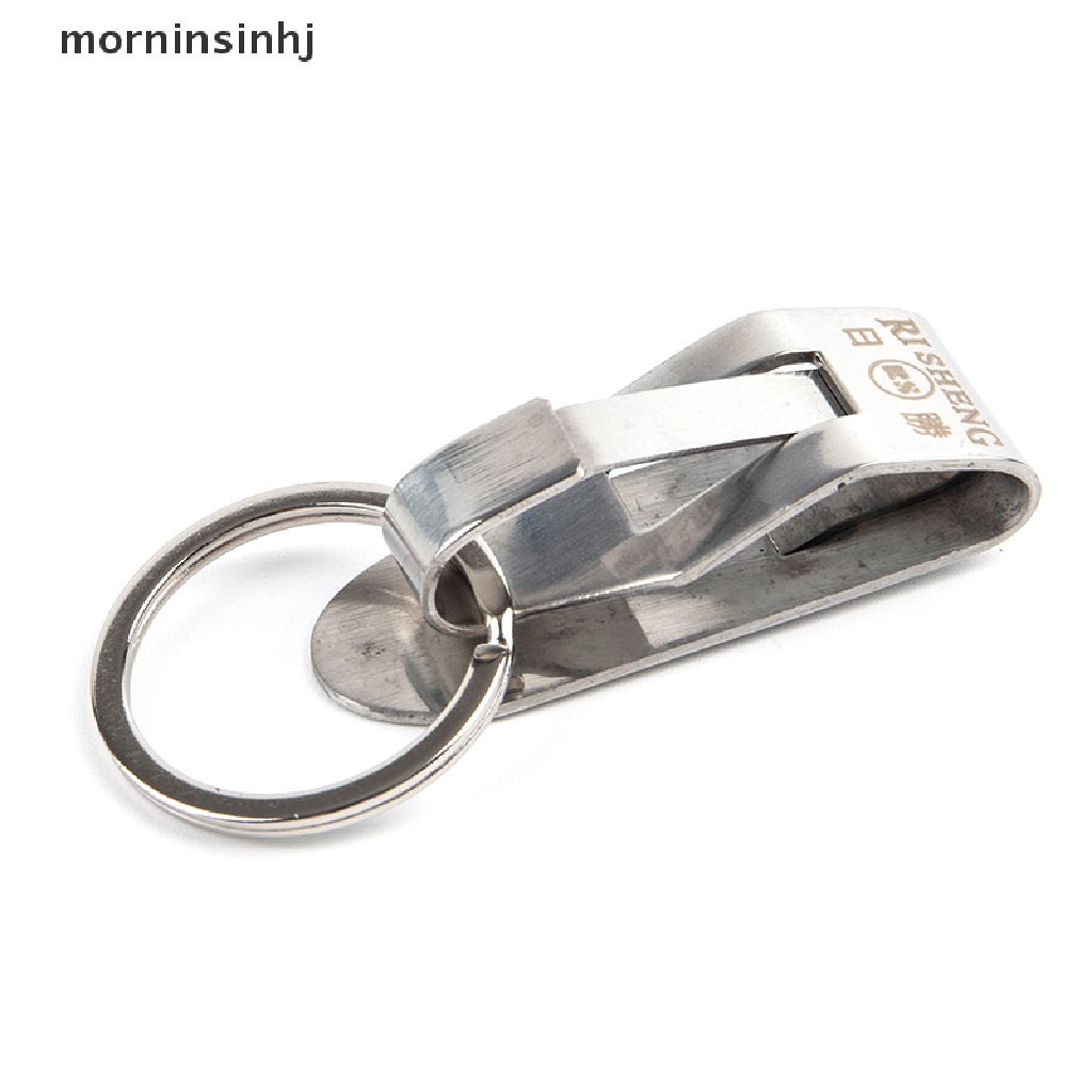 Mornin Klip Gantungan Kunci Bahan Stainless Steel Dapat Dilepas