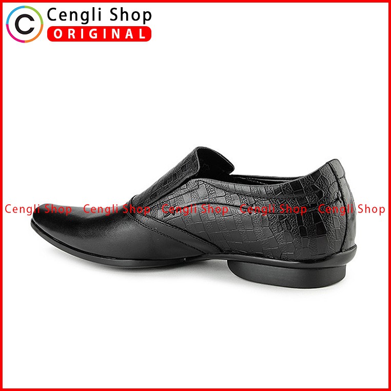 PLAYBOY SEPATU PANTOFEL KULIT FORMAL PRIA ORIGINAL TERBARU HITAM PL88