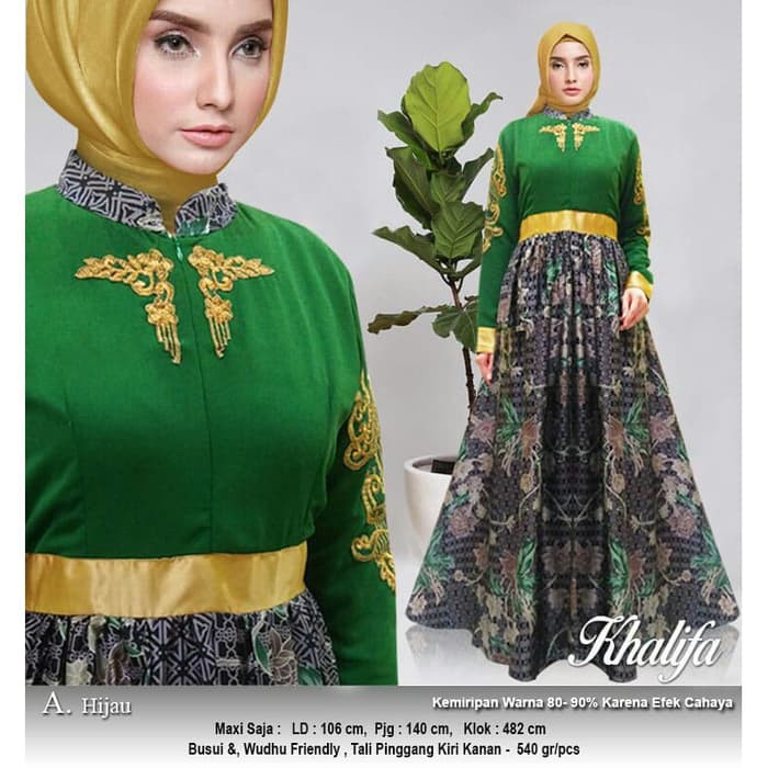 Baju Busana Muslim Wanita Gamis Syari Pesta Kebaya Khalifah Terbaru