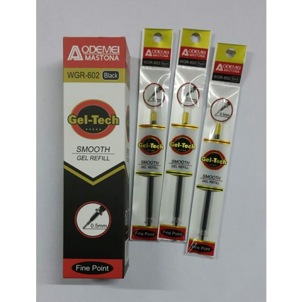 Isi Pulpen Gel Tech Murah WGR-602 / WGRV-613 (20 pc) Untuk Pen Joyko/Kenko