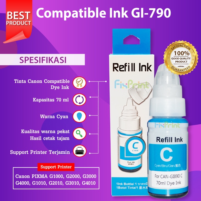 Tinta Canon Refill IP2770 IP2780 IP1980 IP2180 MP258 MP237 MP285 E410 E510 MG3570 G1000 G2000 dll