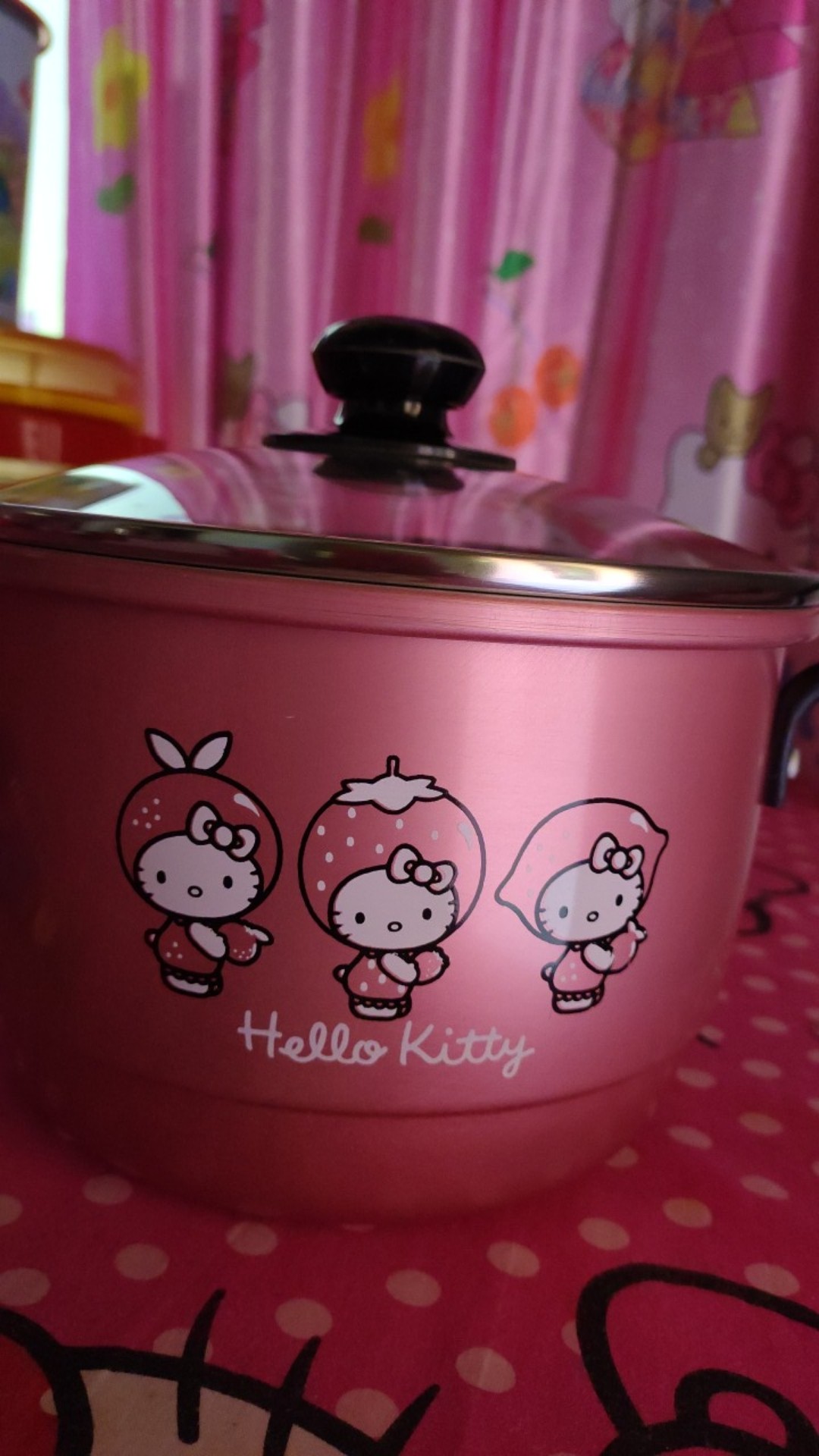 Panci Kenyo Kitty Colan 18cm + Steamer + Tutup Kaca