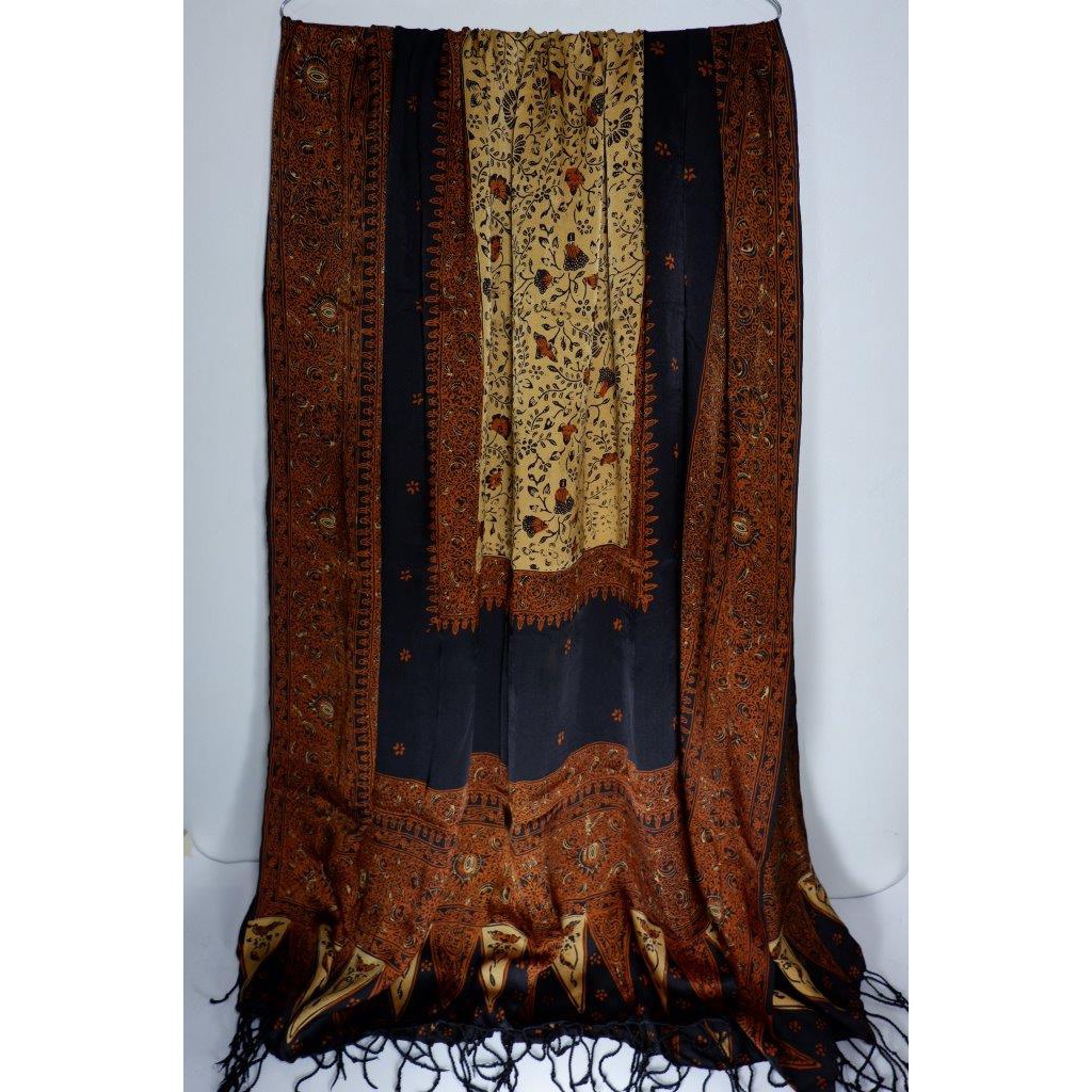 TERMURAH Scarf Batik Sutra Sogan Besar ukuran 2M | syal batik shawl batik scarf batik sutra premium
