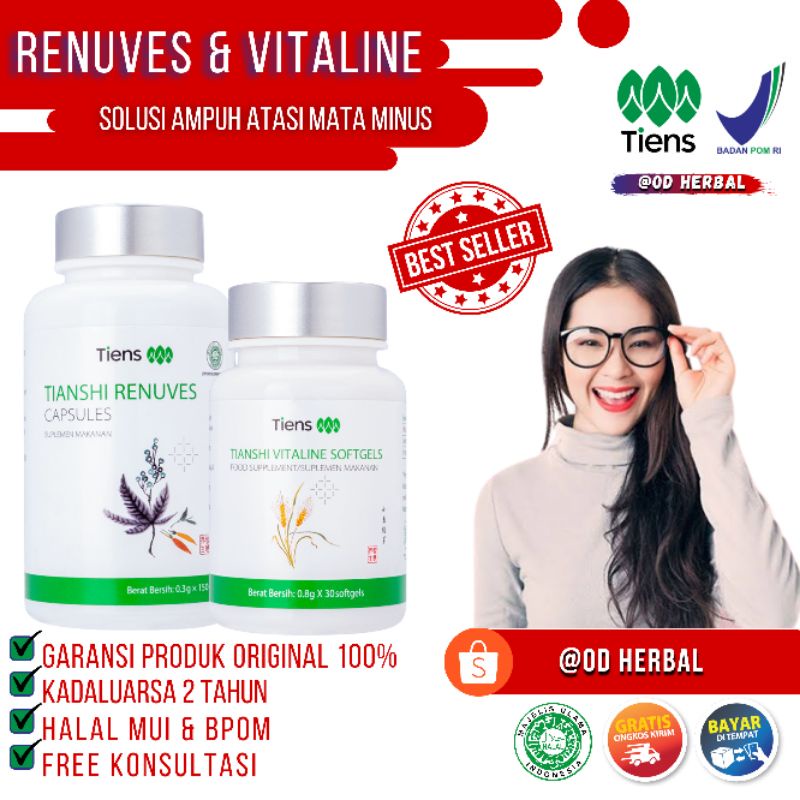 Tianshi Renuves Capsules Tiens Suplemen Vitamin dan Obat Mata Minus Plus Slinder Original 100% Bpom 