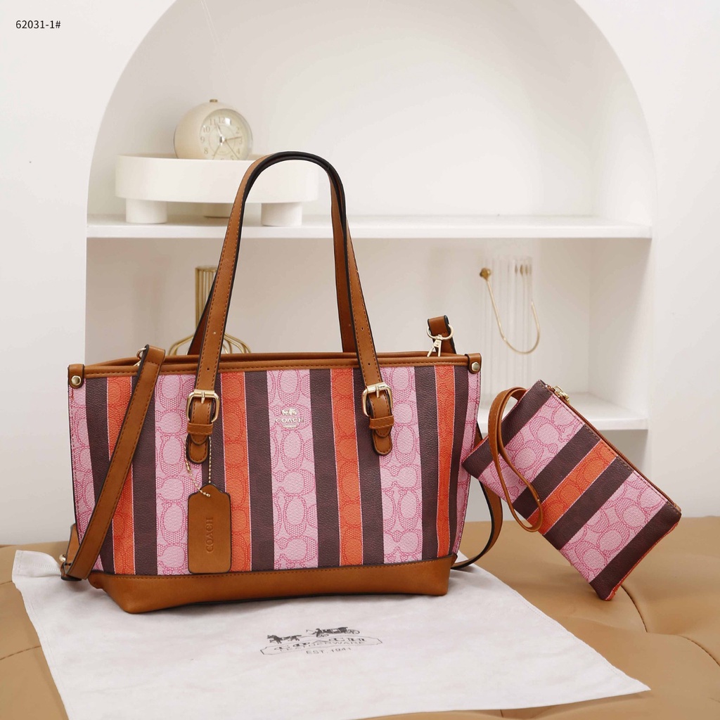 Mollie Tote 30 in Signature Jacquard With Stripes 62031-1