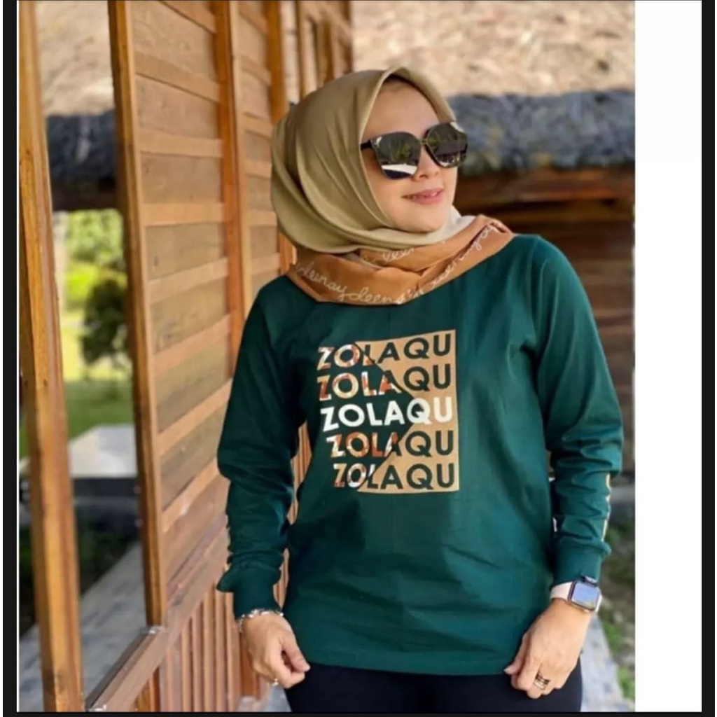 Atasan Wanita Lengan Panjang Zolaqu Muslimah //Termurah // Terlaris // Kaos Wanita // TRENDY//TERBARU 2022