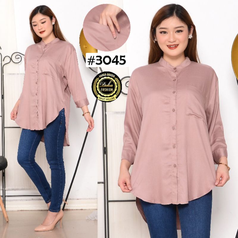 Kemeja wanita / Kemeja wanita botega katun twill 30s - 3045-Pink soft
