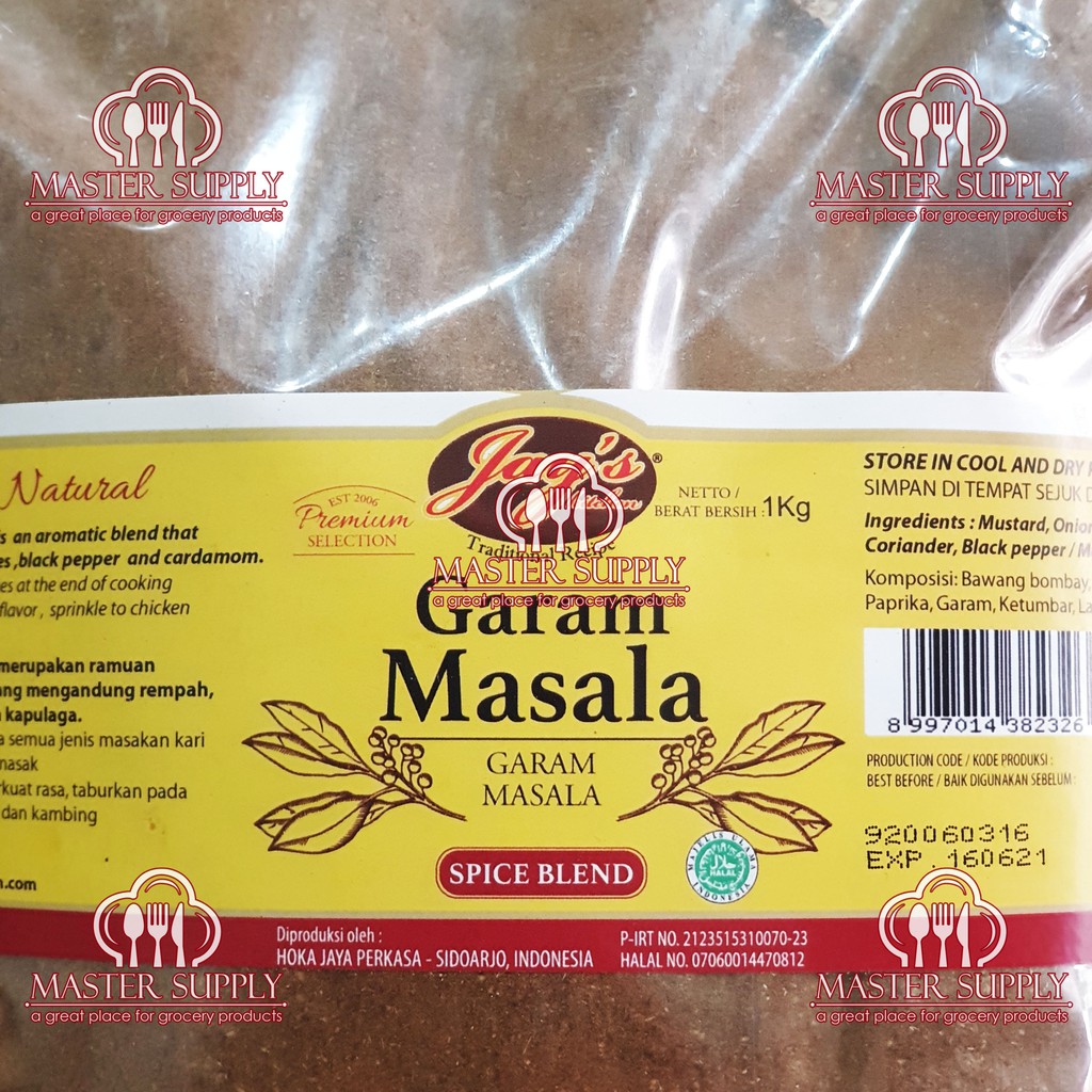 

GARAM MASALA JAYS 1 KG / MASALA POWDER / BUMBU KARI INDIA