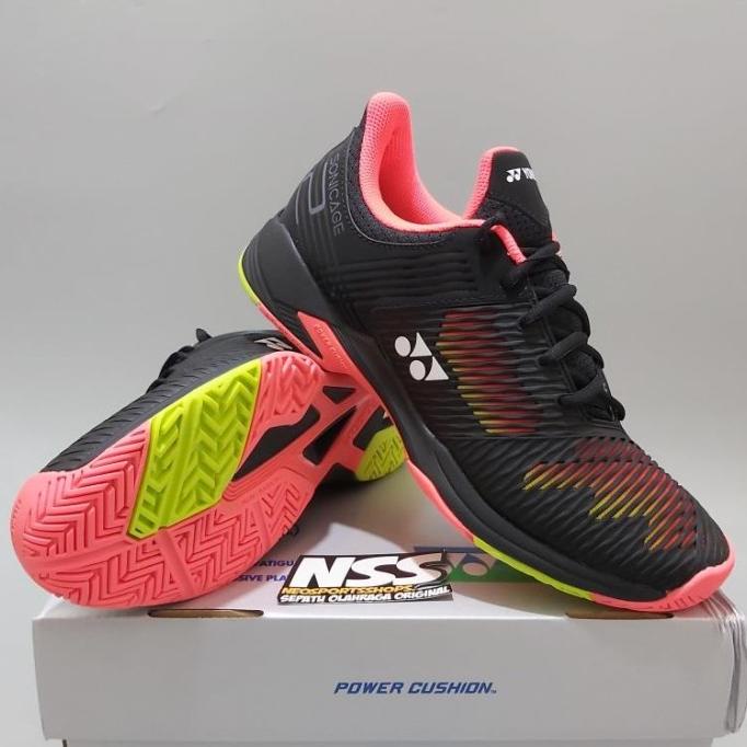 ------] Sepatu Tenis Yonex Power Cushion Sonicage 2 Black Yellow Original