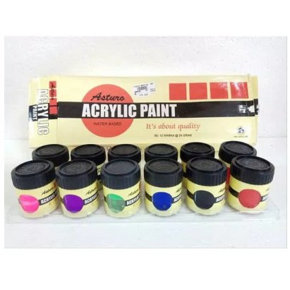 

Cat Akrilik / Acrylic Paint Asturo Set 12 Warna