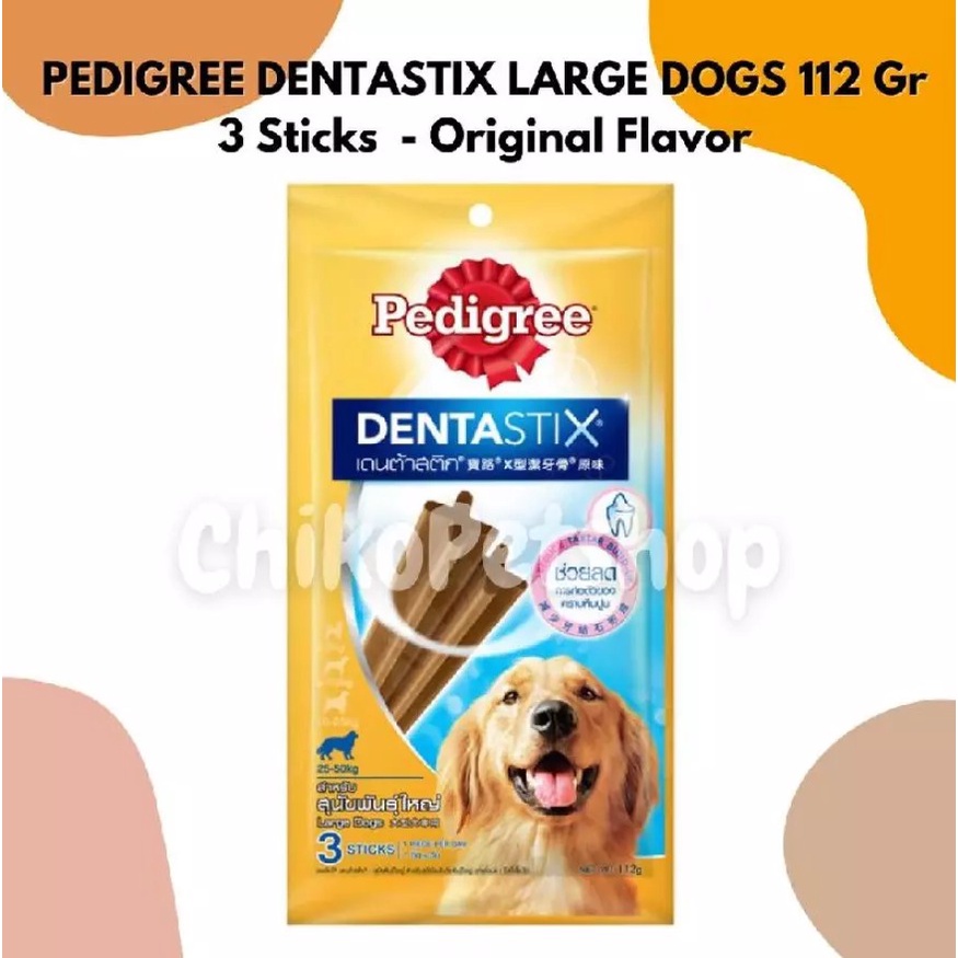 PEDIGREE® Dentastix DOGS 3 Sticks Dog Treat Snack Anjing 112 Gr