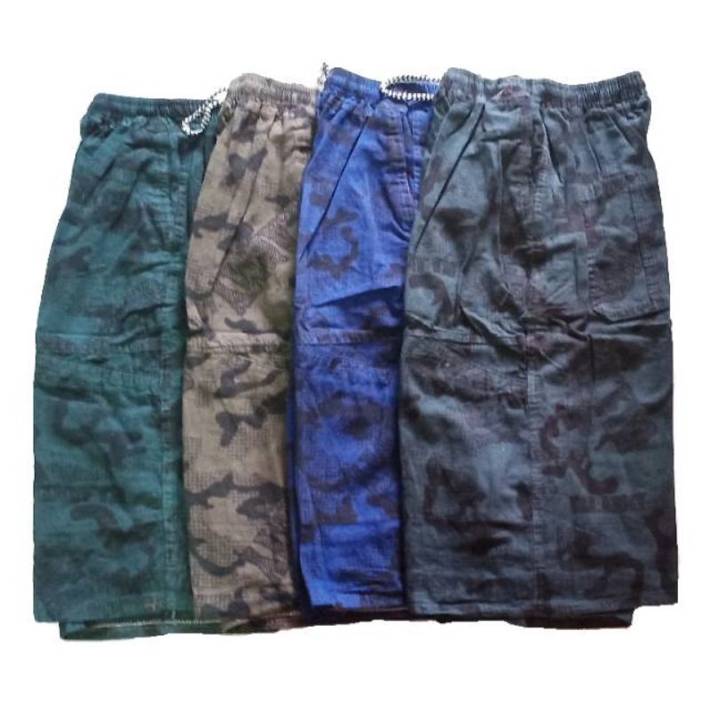 celana pendek kargo army semi jeans