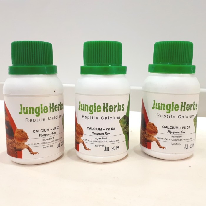 Calcium + D3 Jungle Herbs kalsium nutrisi reptil supplemen hewan
