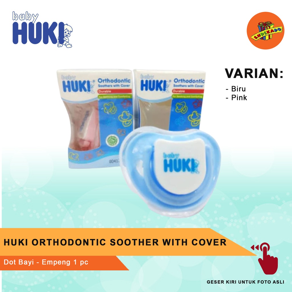 Huki Orthodontic Soother with Cover 1pc