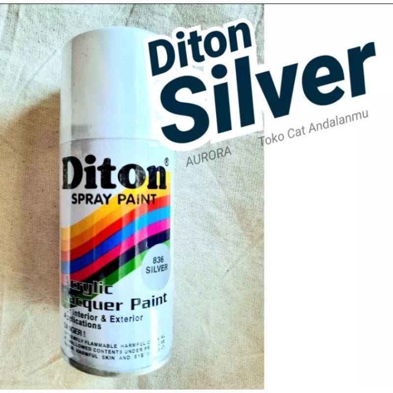 Pilok Pylox Cat Semprot Diton Silver 836 Silfer Silper Solid Mengkilap 300ml