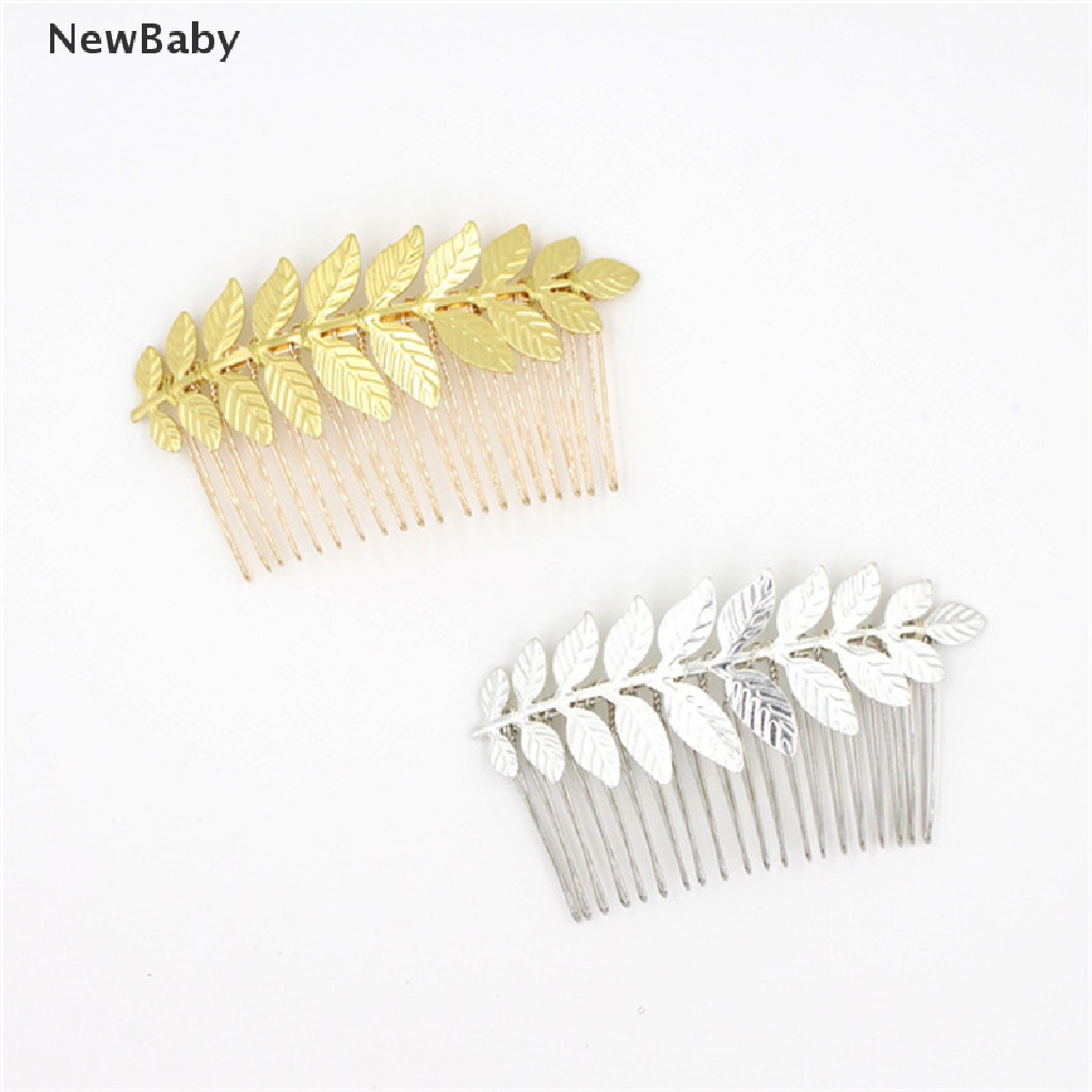 Jepit Rambut Model Sisir Bentuk Daun Bahan Alloy Untuk Wanita