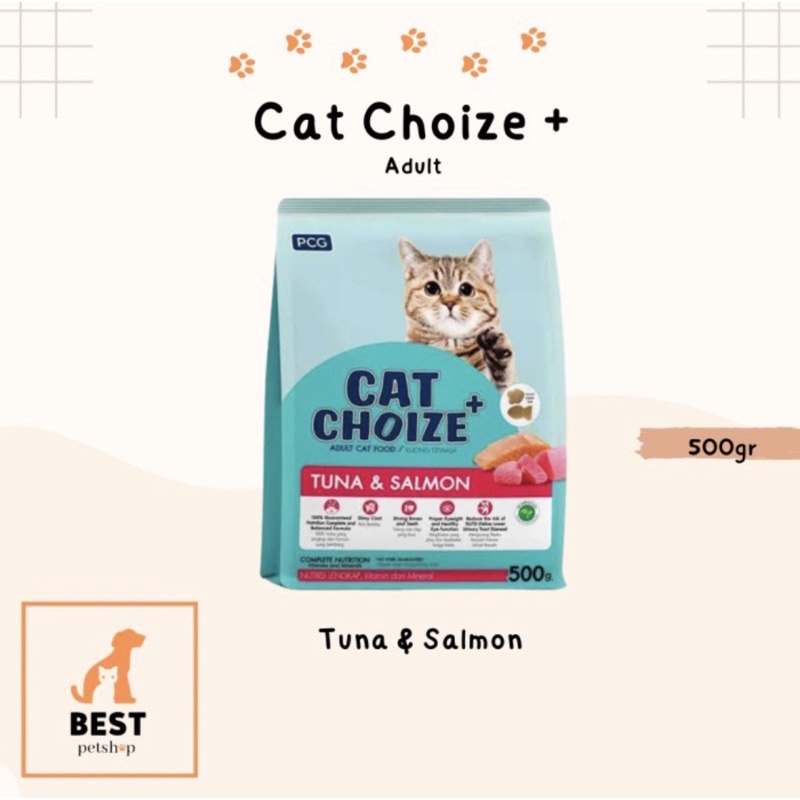 cat choize plus + adult tuna salmon 500gr