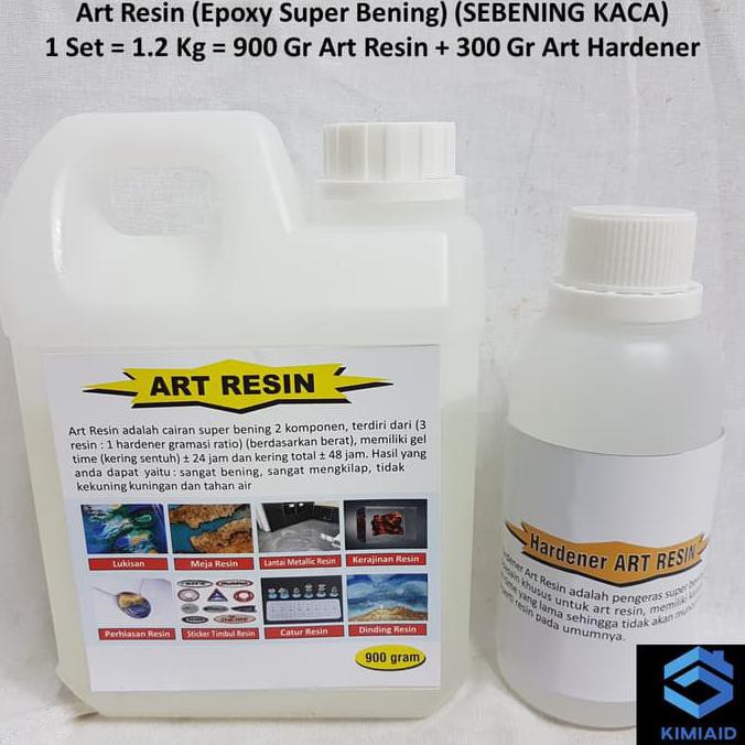 

Art Resin - 1.2 Kg - Epoxy Resin Bening - Resin Lycal Bening