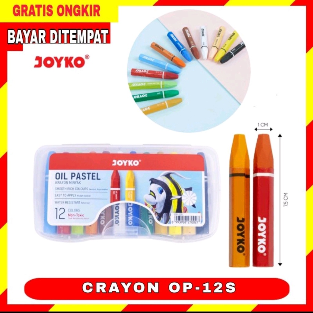 

Crayon Oil Pastel Joyko 12 Warna OP-12S Set