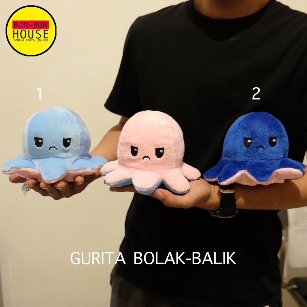 Boneka soft gurita mini animal bolak balik gurita gurita kado