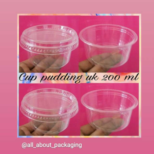 Cup Pudding Puyo 200ml Cup Puding Uk 200 Ml Tempat Puding Shopee Indonesia