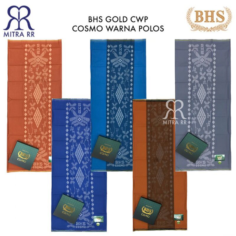 Sarung BHS Gold Cosmo Warna Polos CWP Sarung Dewasa