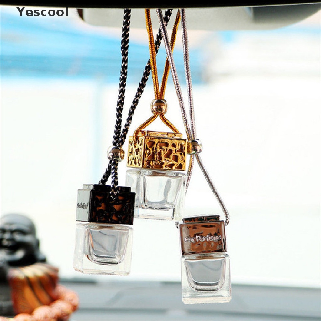 Yescool Botol Kaca Kosong Diffuser Parfum Untuk Ornamen Kaca Spion Mobil