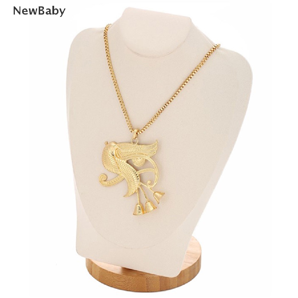 Kalung Rantai Liontin Burung Horus Mesir Bahan Metal Warna Emas Untuk Wanita