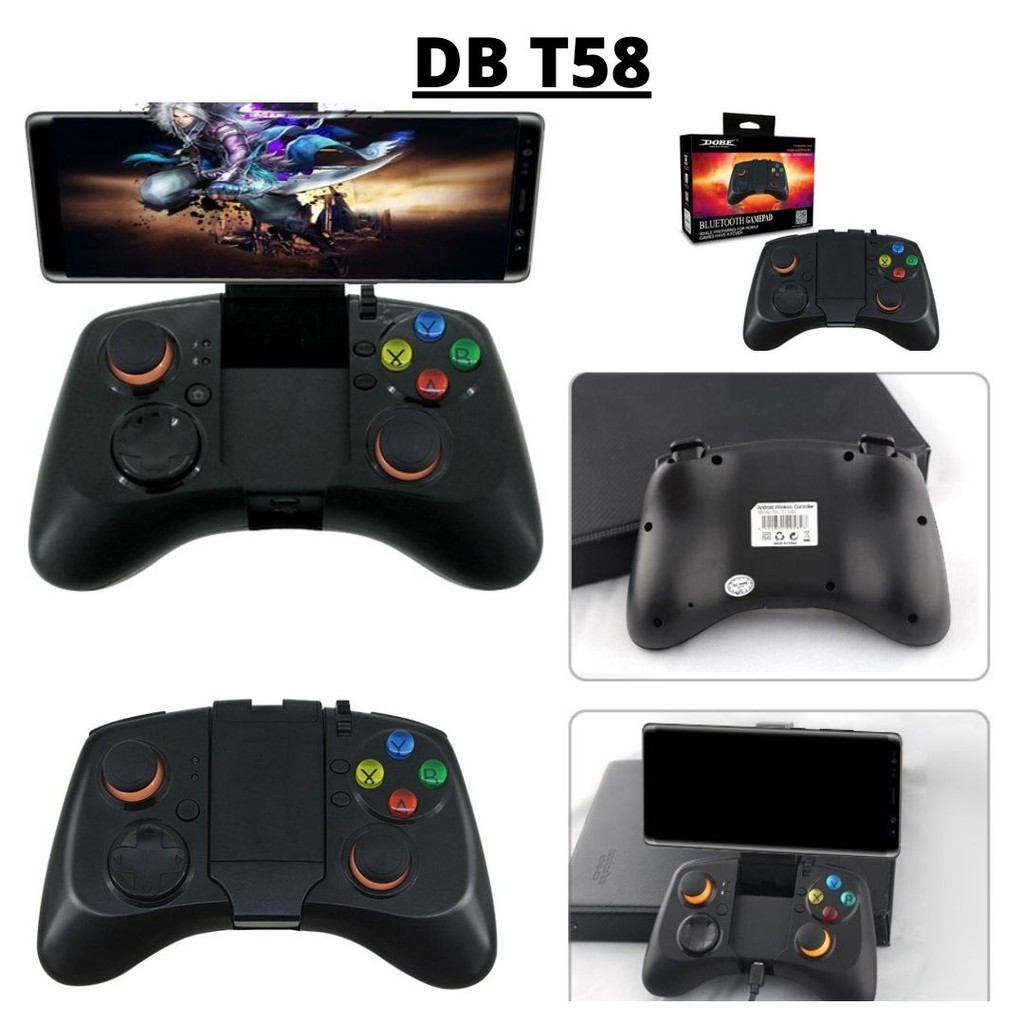 Dobe Bluetooth Wireless Gamepad Joystick HP IOS Android XS Dengan Breket HP Controller 111130