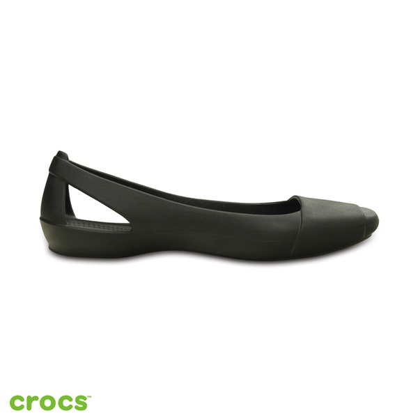 Crocs Sienna Flat Woman / Sandal Crocs Wanita / Fashion Wanita / Sandal Tahan Air / Sandal Fashion Korea - Black 202811-001