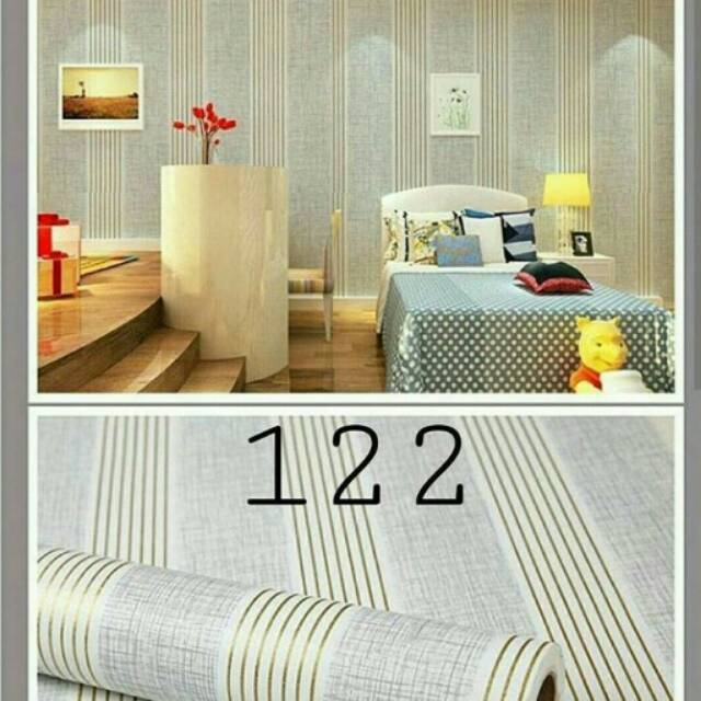 Wallpaper Sticker Garis Emas Gold 10 meter