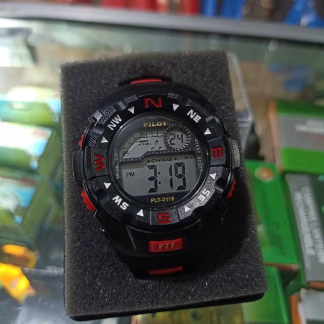 Jam tangan outdoor pilot water resist digital