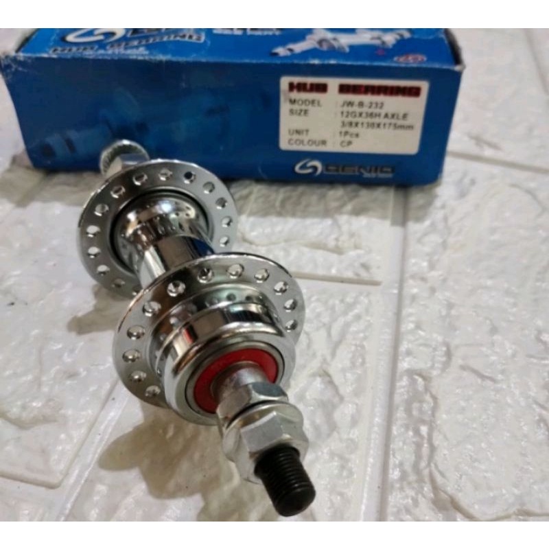 Hub Freehub Belakang Bearing Lubang 36 Genio Chromoly JW-B-232