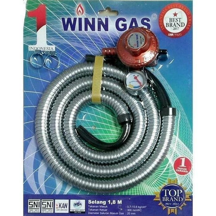 Winn Gas , W 28 , Win Gas , Selang Paket Regulator 1.8 Meter