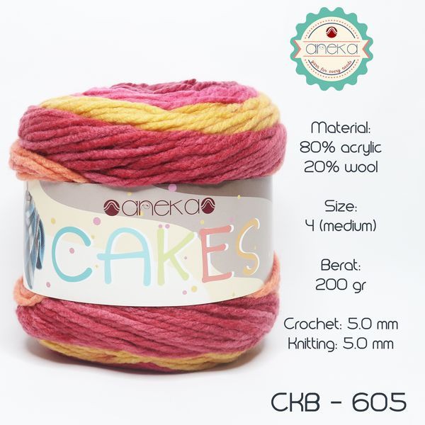 BENANG ANEKA CAKE / CAKES YARN - 605