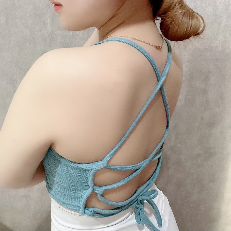 Waffle Backless Tank Top | Atasan Sexy Korean Fashion | Maimon Grosir